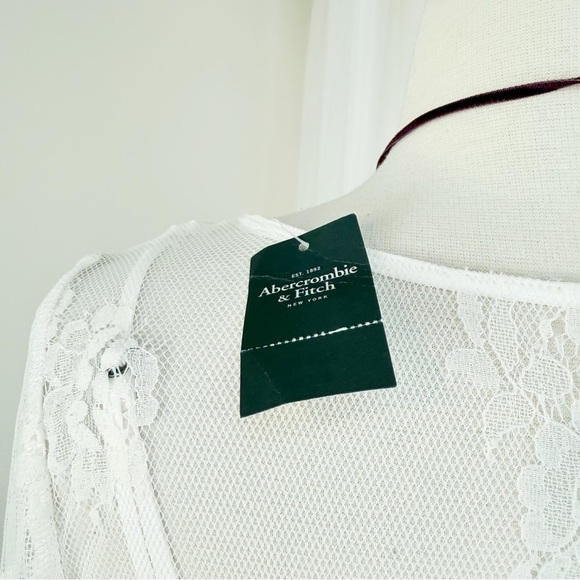 Abercrombie and Fitch Elegant White Lace Dress - Picture 11 of 13